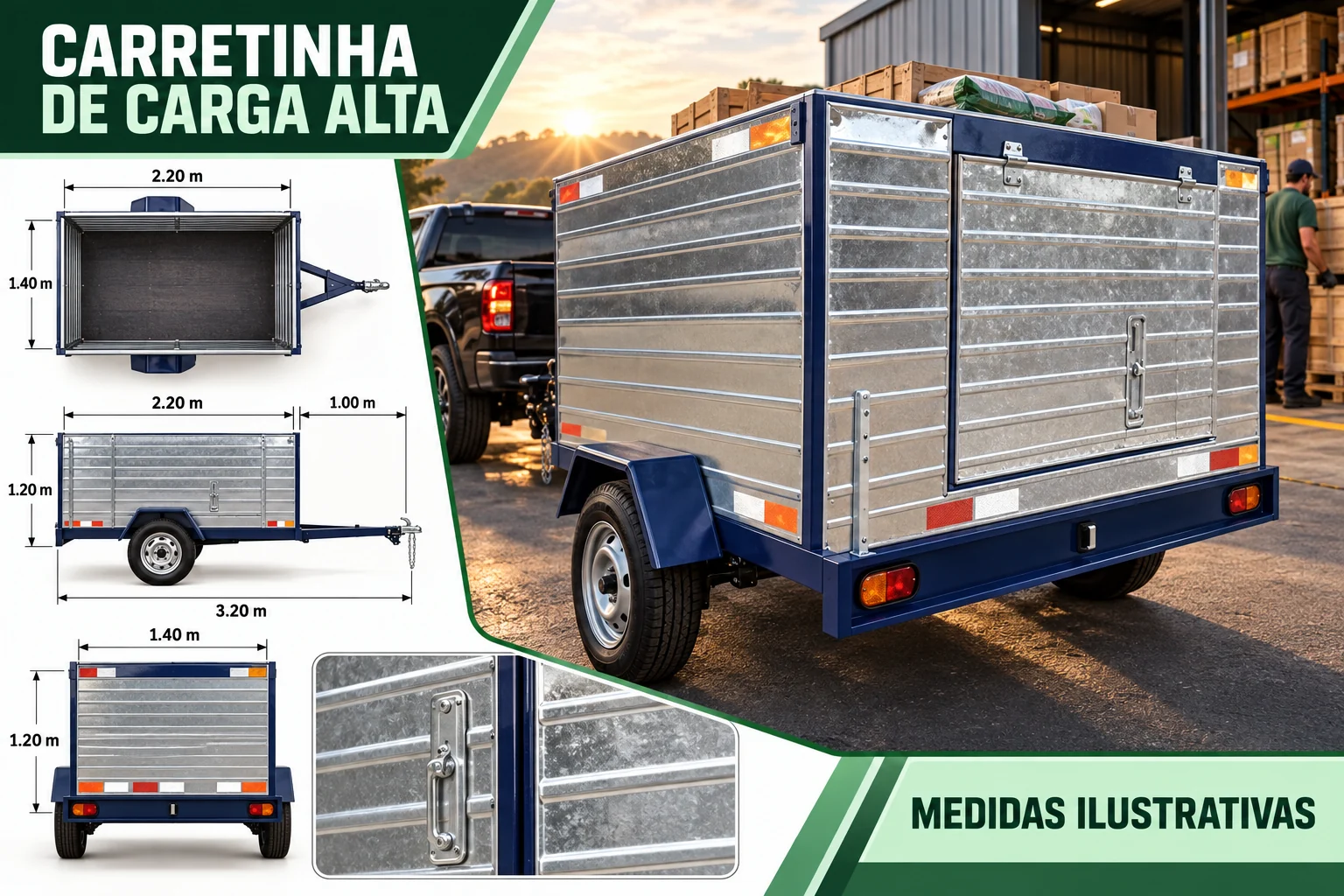 Carretinha de carga alta